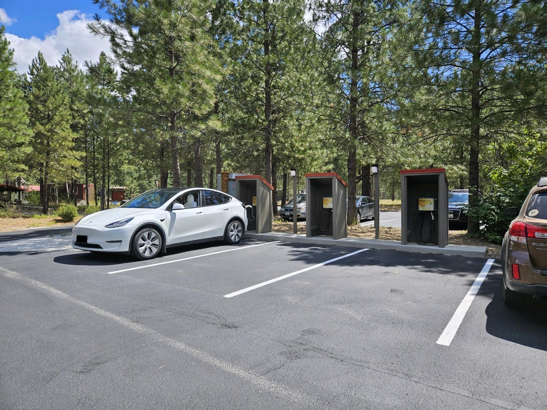 New jplug chargers on S side O'Grady's Pantry