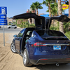 Spirit of Tesla doing a Falcon salute to Nevada's Electric Hwy sign before swinging in...