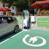 Charging spot in front of restaurant.