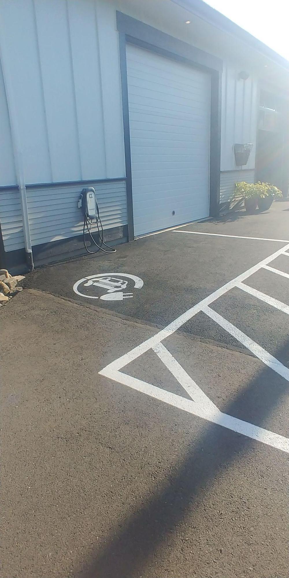 Parking space small. Probably need to bleed into the no parking zone.