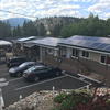 Solar-powered EV charging.