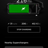Tesla model 3 charging.  Spot is a little tight.