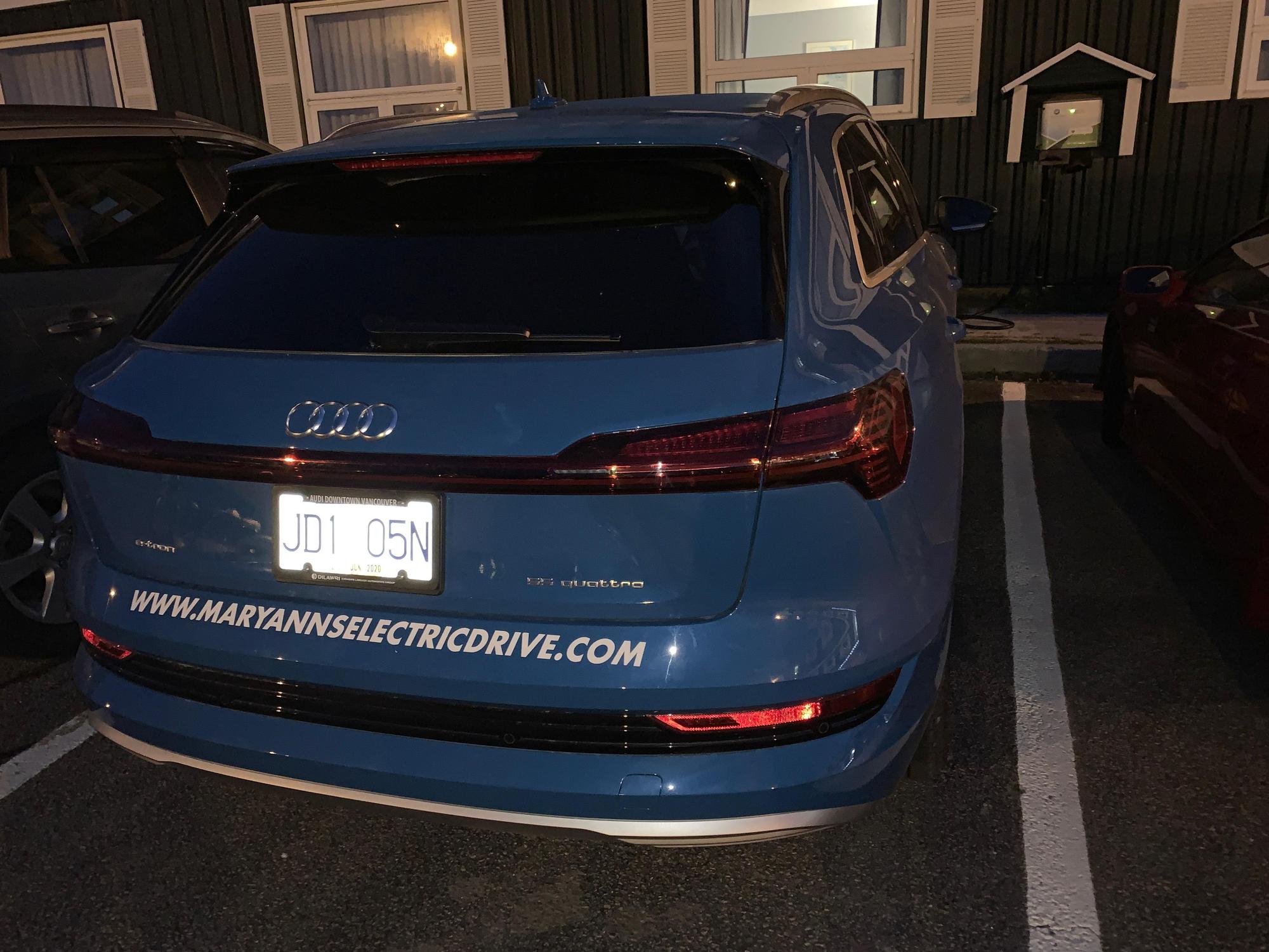 First charge for my Audi  in Newfoundland!