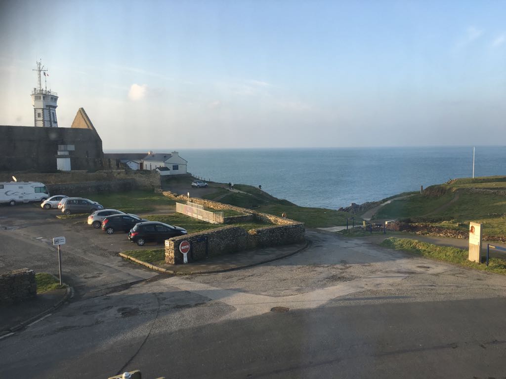 Nice views out into a calm Atlantic.