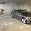 Plenty of chargers and parking space, with lift close by for luggage.