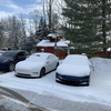 Both Tesla chargers blocked by entitled Tesla drivers. I arrived around 10am and both parked from the night before and done charging. The white M3 finally moved around 3 but the blue still parked at 6 when I left. Please move your car once you’re done charging especially if you charged over night. Luckily I was able to use the Clipper Creek J plug.