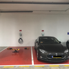 Two 22kW chargers in front of entrance