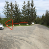 À l'entrée au tout premier parking à gauche du 15km/h