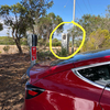 The circuit breaker is located just behind
