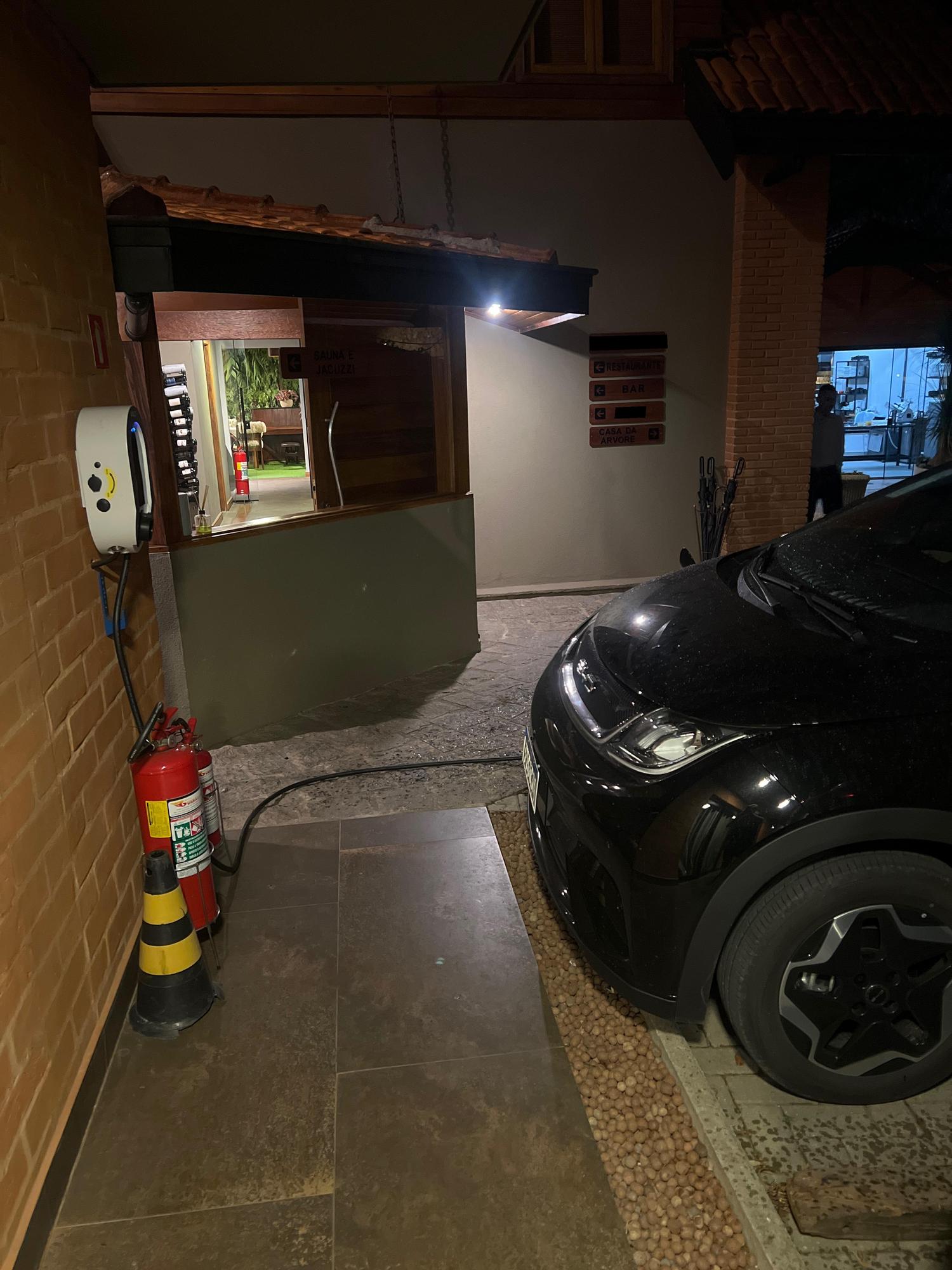 Carregador funcionando com velocidade de 3kw/h