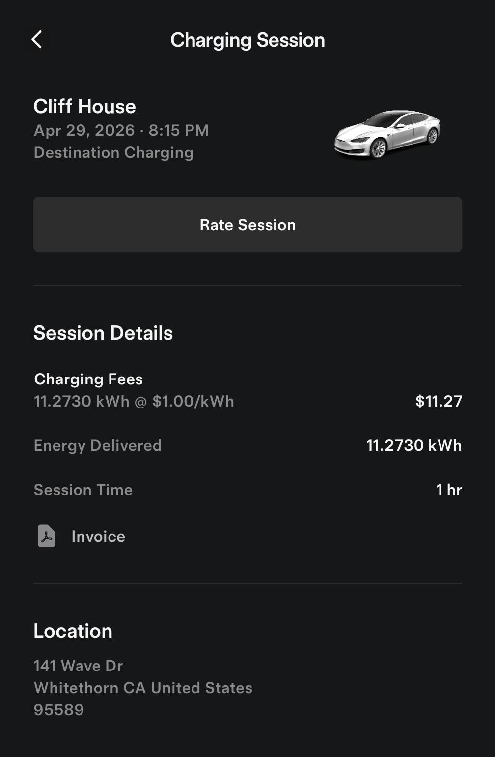 $1.00 kwh. It charged at the full 11kwh, but I was the only car plugged in.