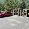 3 Tesla chargers sharing an 80A circuit.