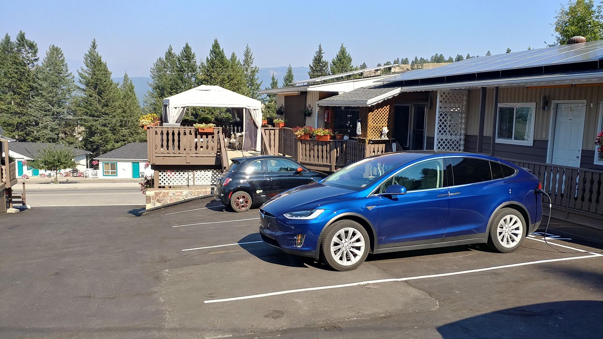 Dedicated EV parking spot.