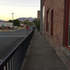 Eastern side of the hotel; Strawberry Mountains in the distance.