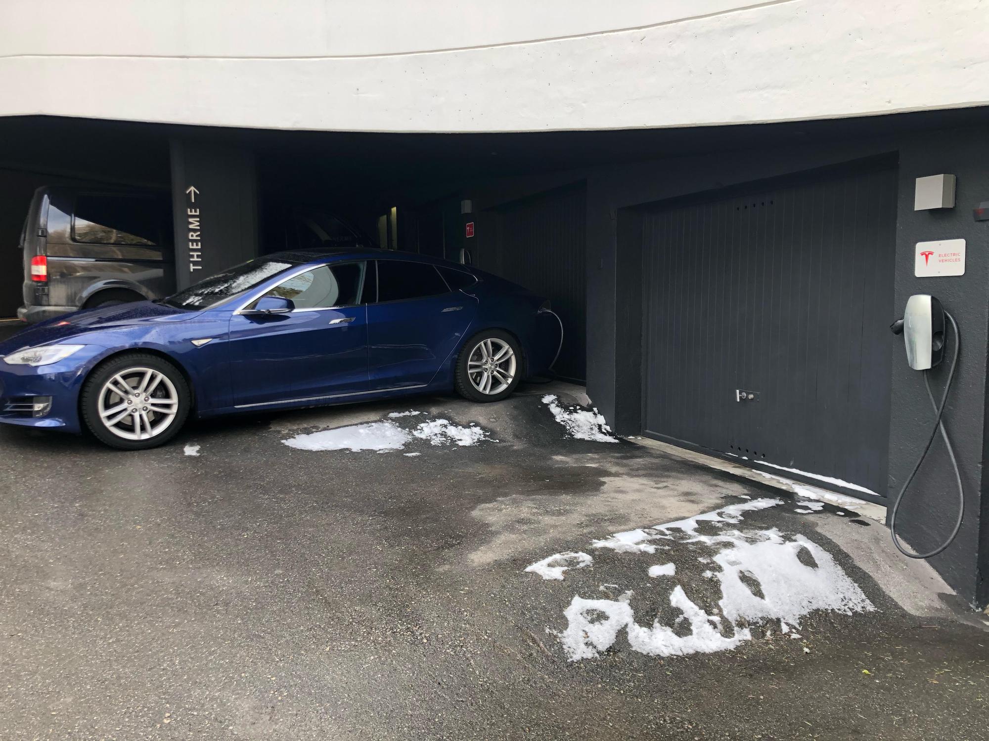 two reserved parking lots