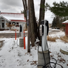 2 Tesla and 3 J1772 stations in easy walking distance of the ski area.