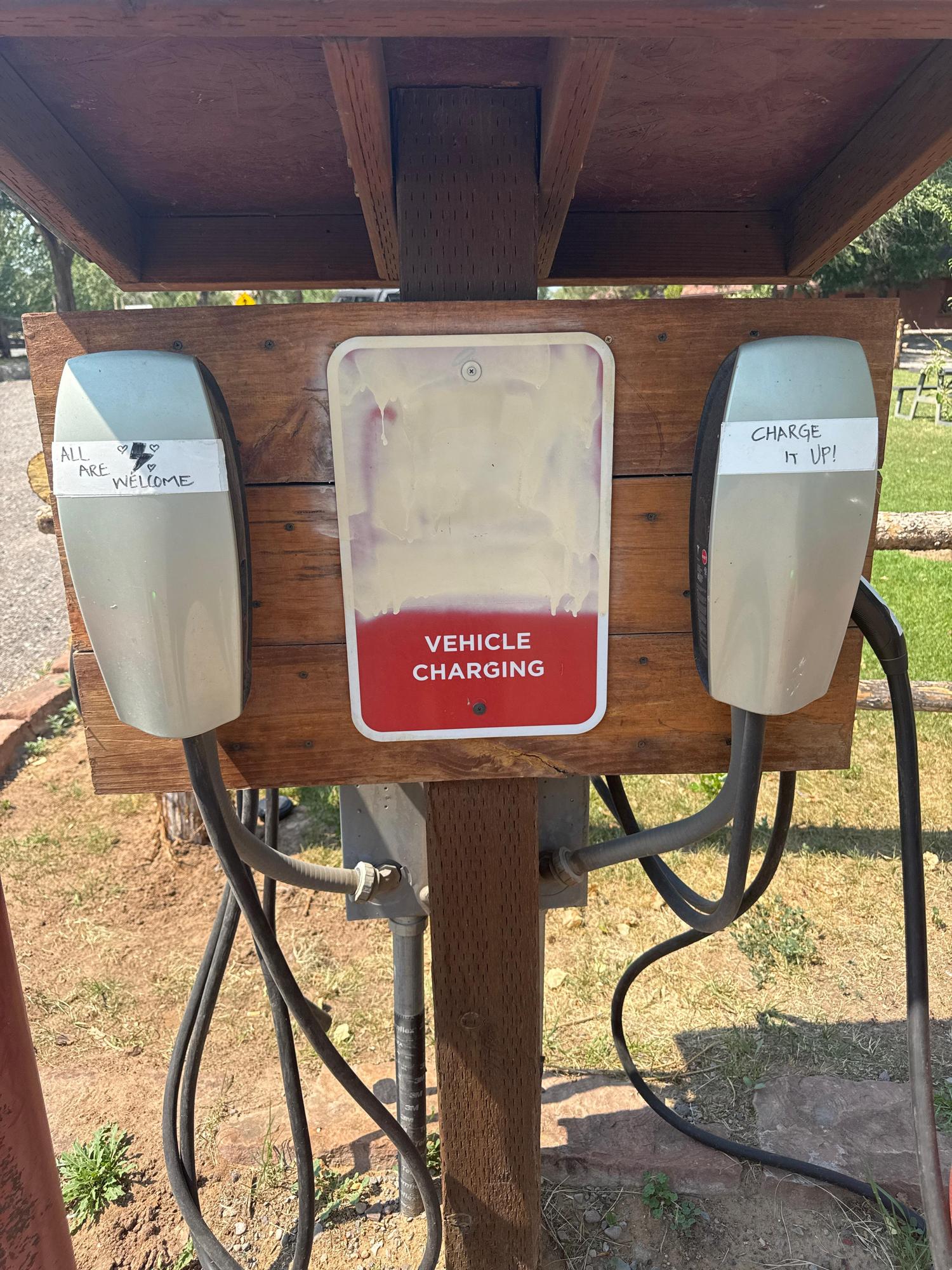 Was not here to charge but looks to be working and guests are welcome