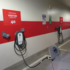 Located in the corner, on the same wall as the garage entrance with a 3 hour limit.