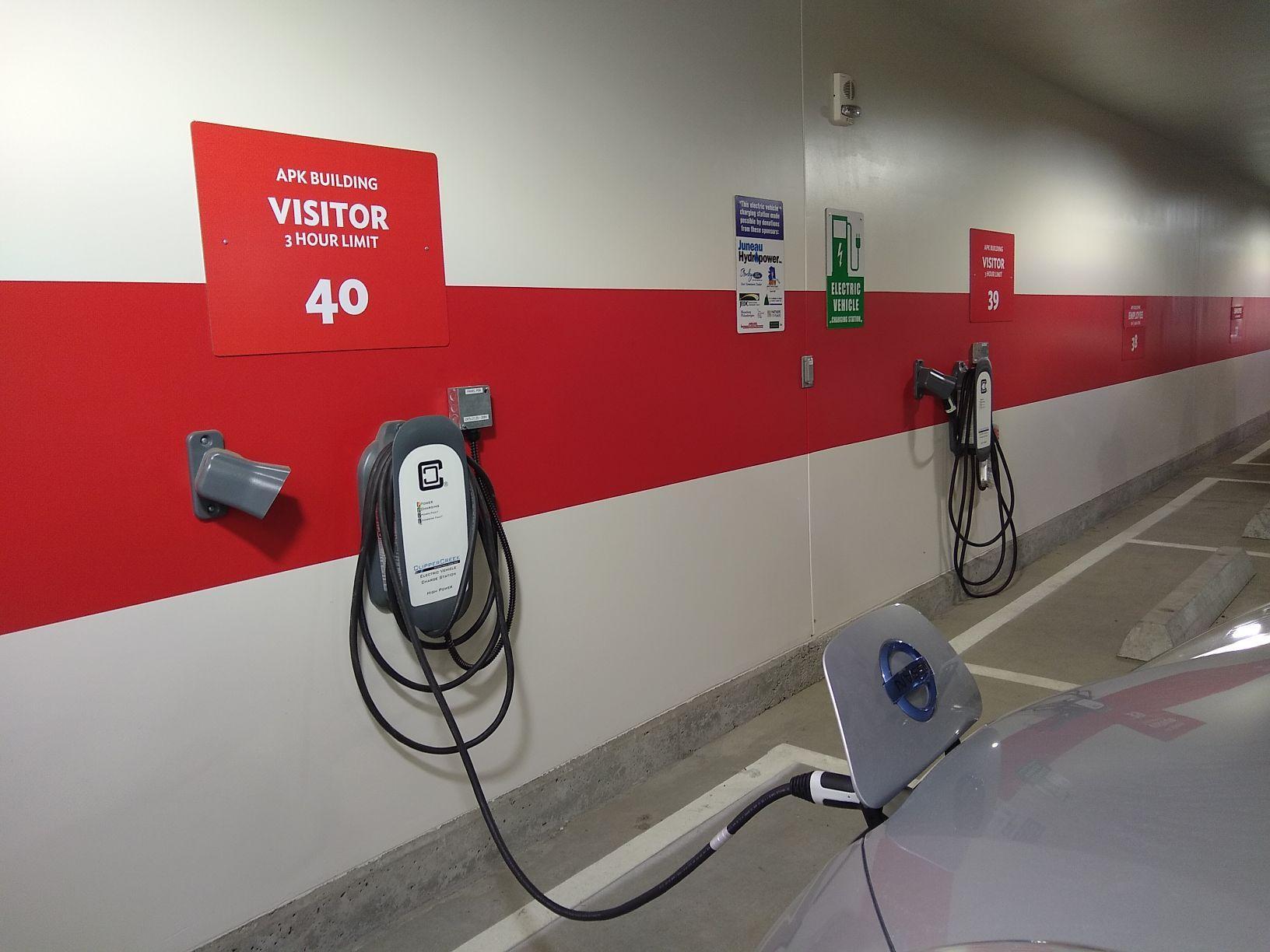 Located in the corner, on the same wall as the garage entrance with a 3 hour limit.